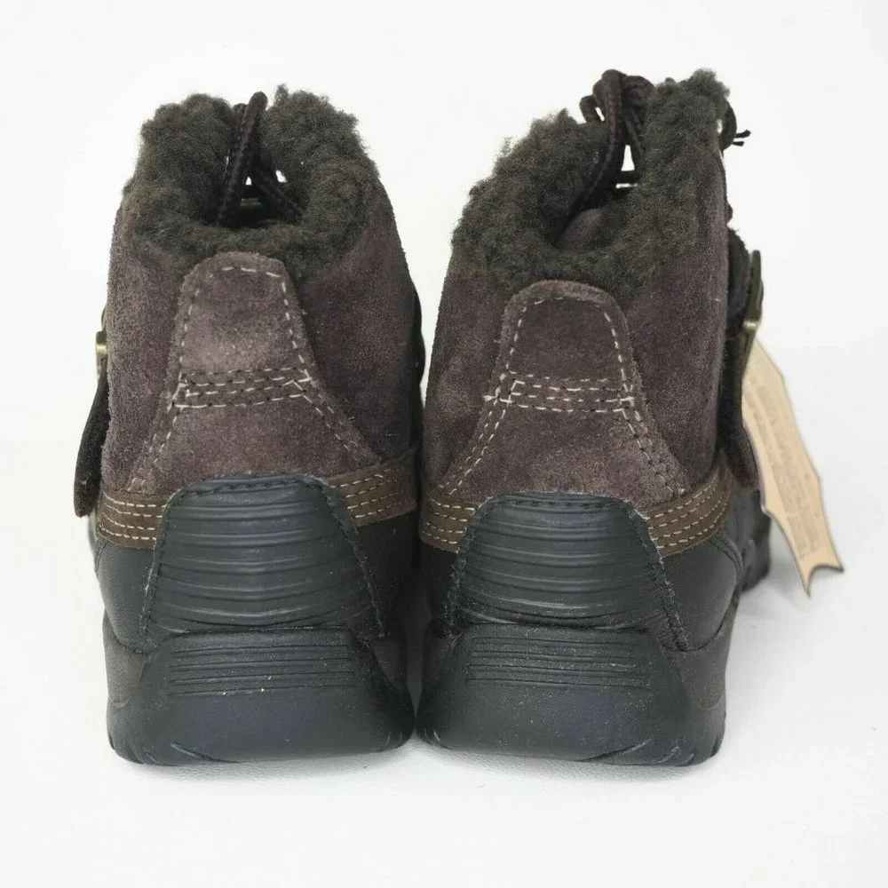Timberland Mallard Winter Toddlers Boots Black Leather Brown Suede 33874 M - Picture 5 of 12